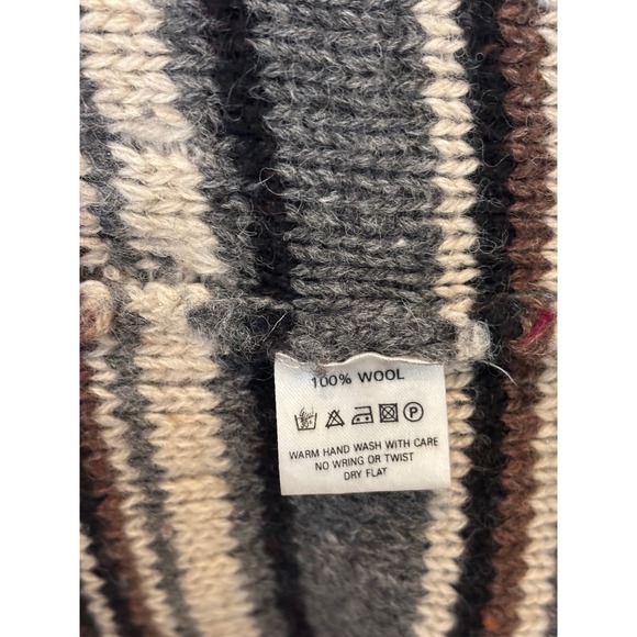 REISS Wool Fair Isle Mock Neck Sweater Size L - Picture 5 of 6